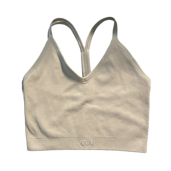 SET ACTIVE x Ouai Ribbed V Bra Sz Medium - Picture 3 of 7